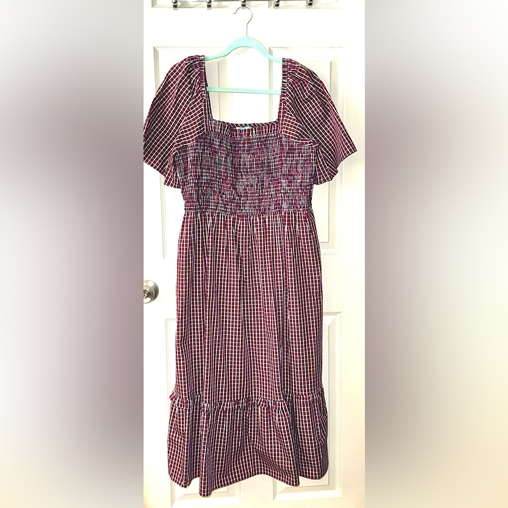 Women’s smocked Red White and Blue XL Draper James dress